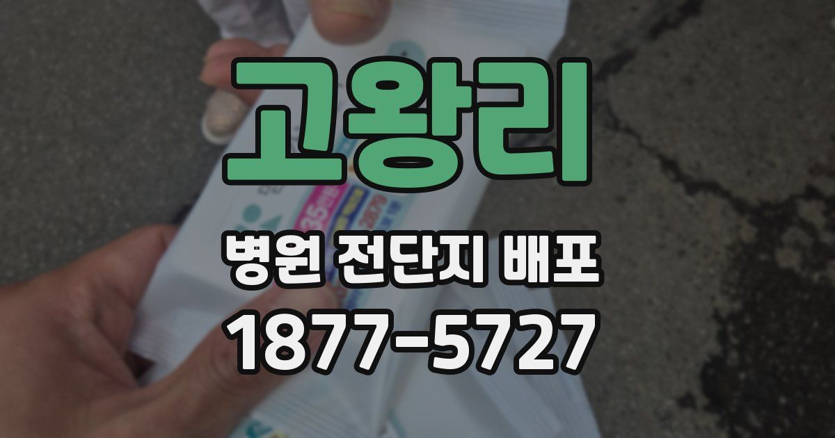고왕리 병원 전단지 배포