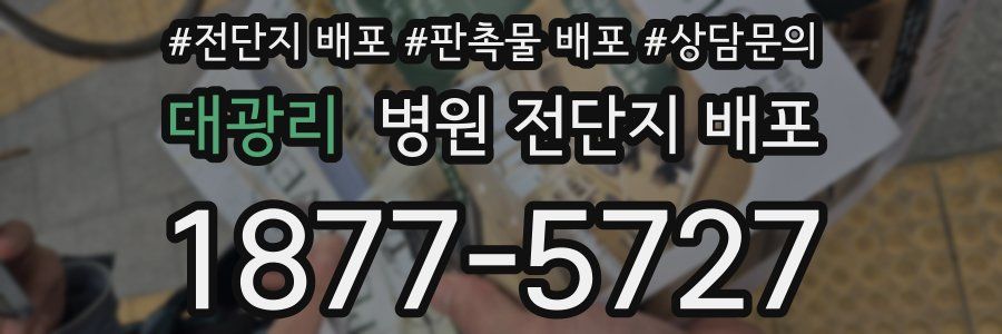 대광리 병원 전단지 배포