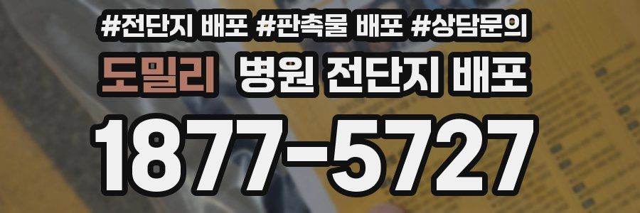 도밀리 병원 전단지 배포
