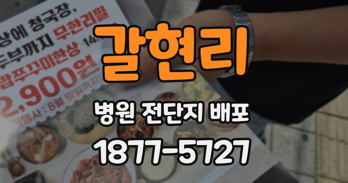 갈현리 병원 전단지 배포