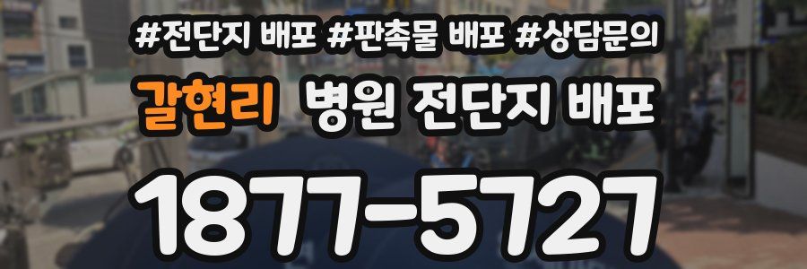 갈현리 병원 전단지 배포