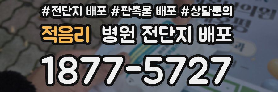 적음리 병원 전단지 배포