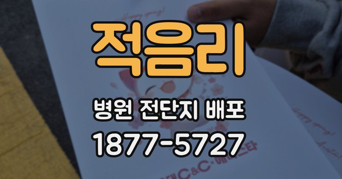 적음리 병원 전단지 배포