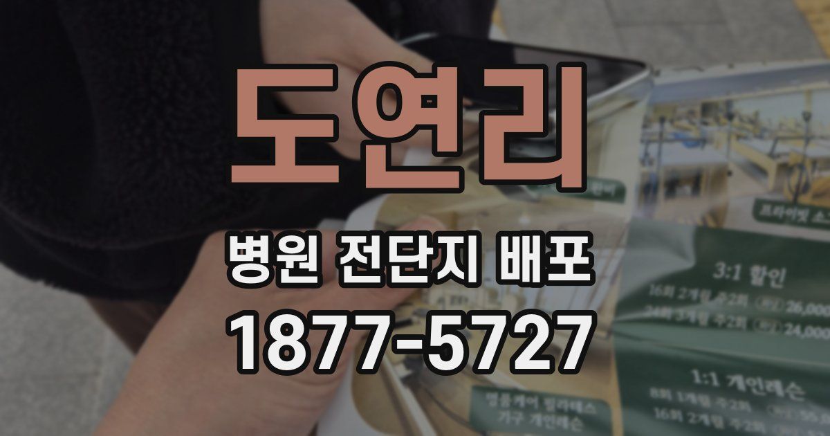 도연리 병원 전단지 배포