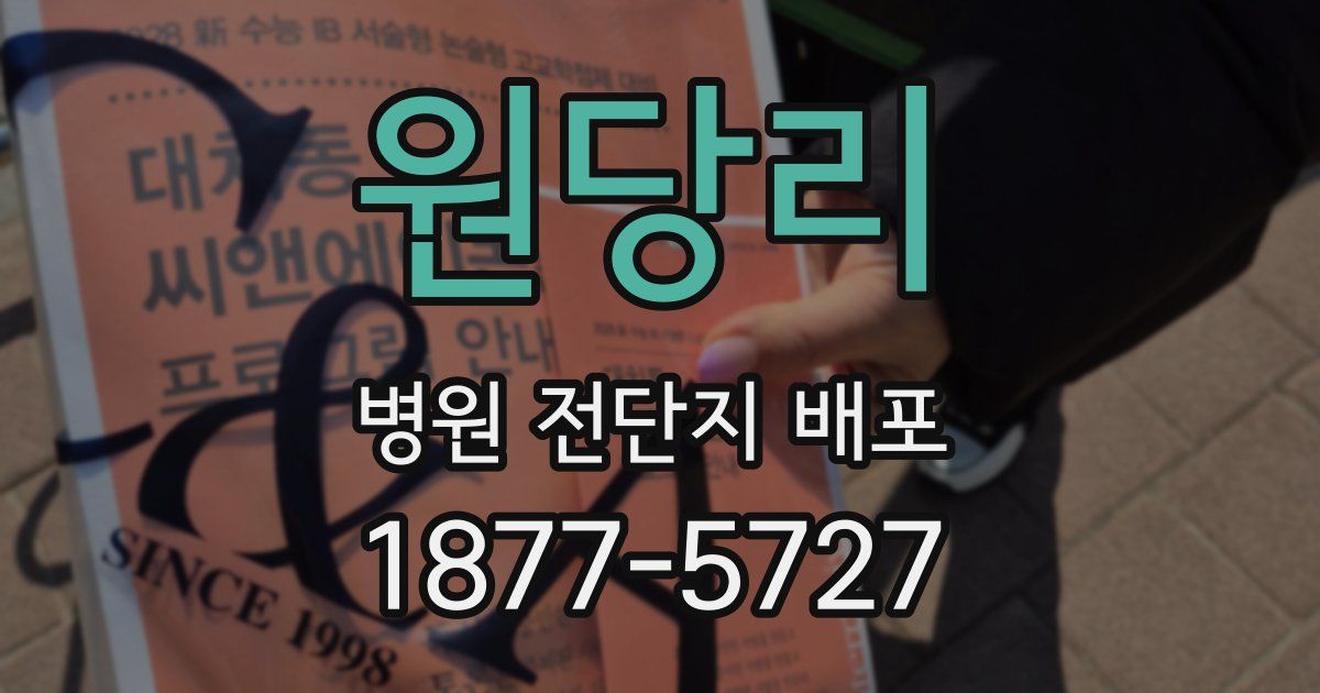 원당리 병원 전단지 배포