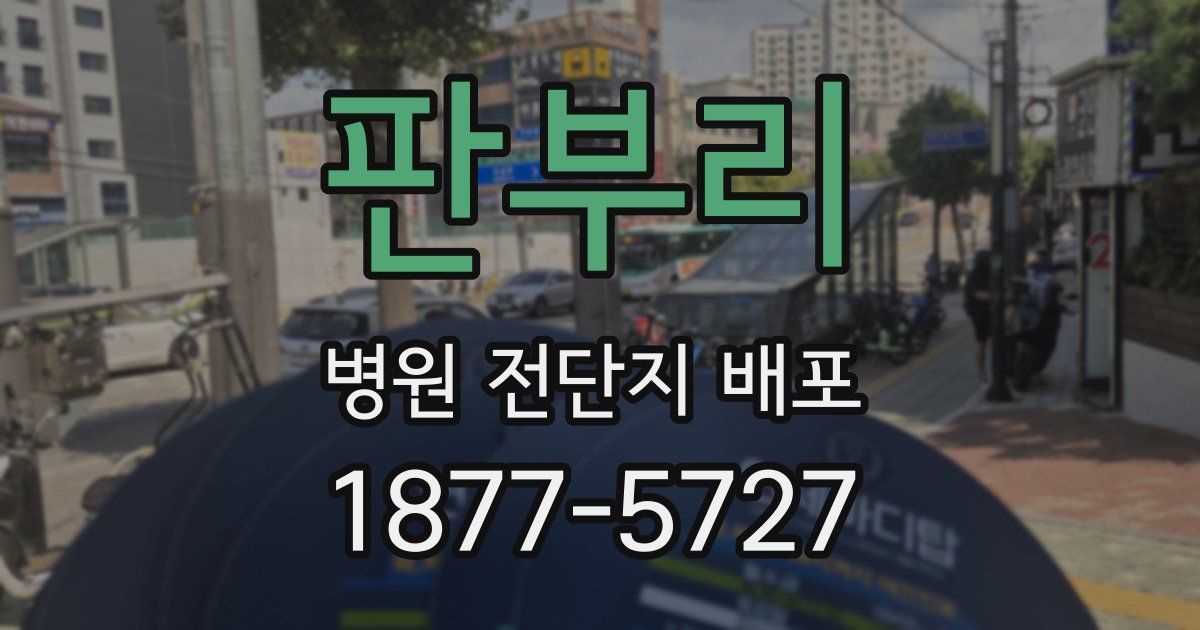 판부리 병원 전단지 배포