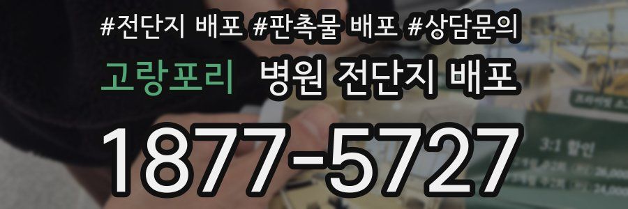 고랑포리 병원 전단지 배포