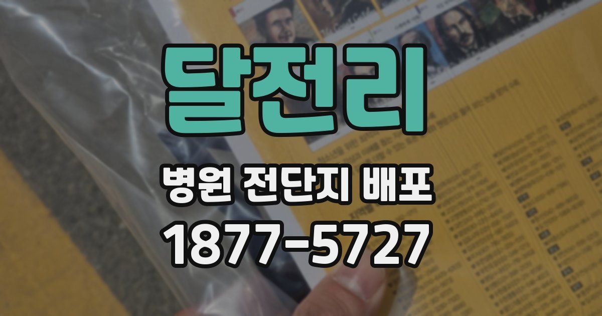 달전리 병원 전단지 배포