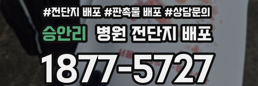 승안리 병원 전단지 배포