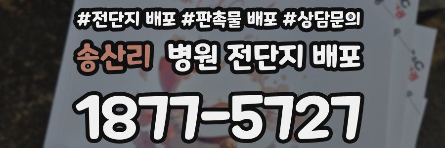 송산리 병원 전단지 배포
