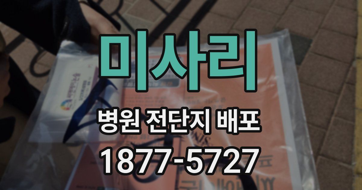 미사리 병원 전단지 배포