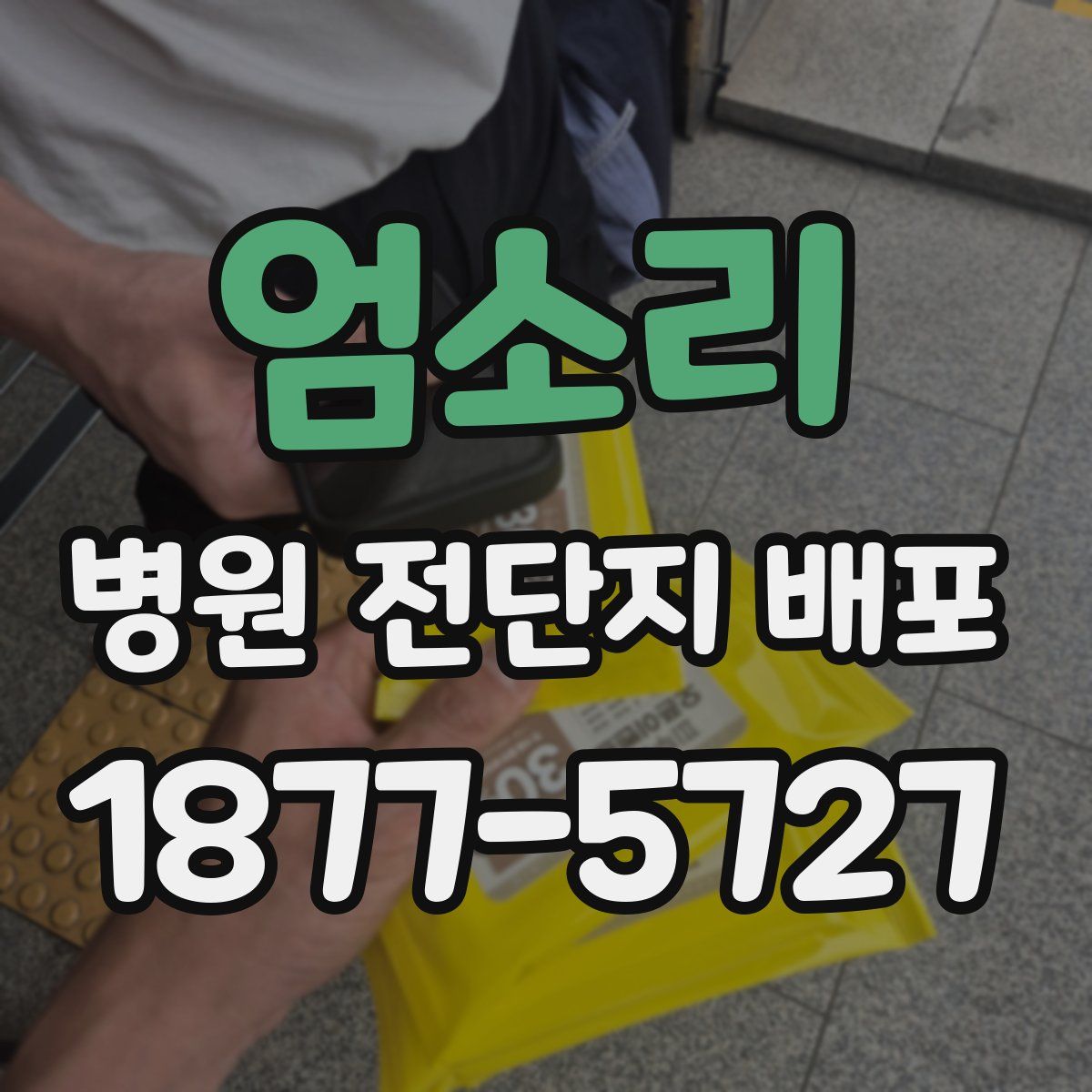 엄소리 병원 전단지 배포