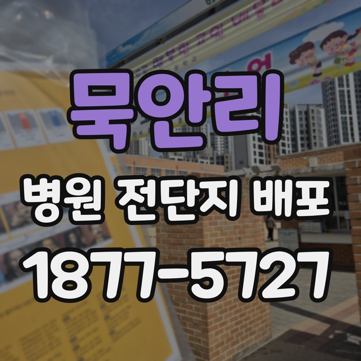 묵안리 병원 전단지 배포