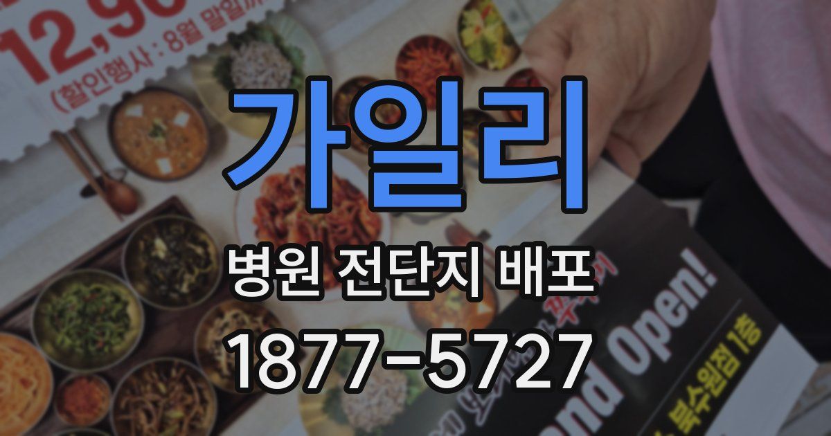 가일리 병원 전단지 배포