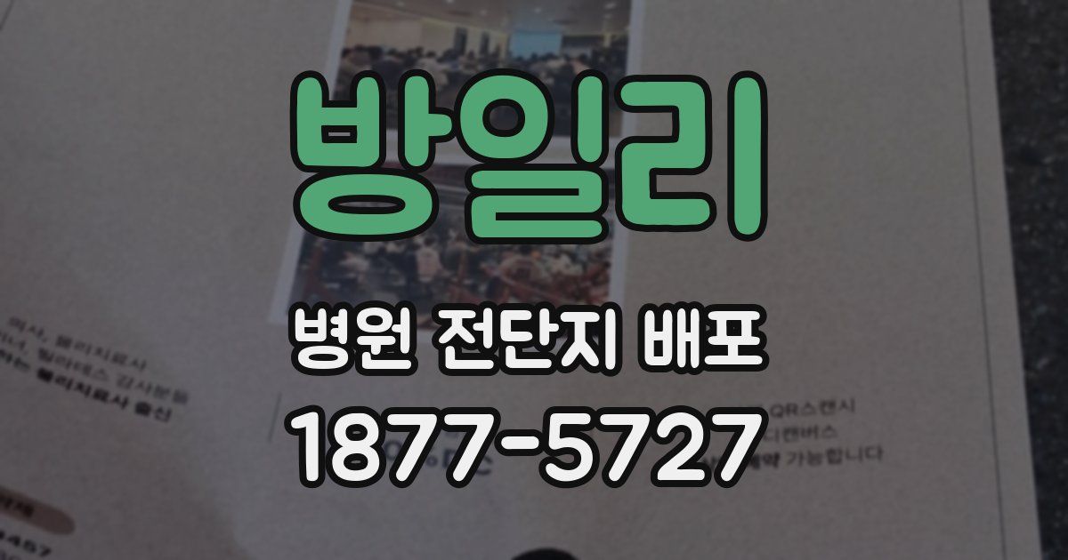 방일리 병원 전단지 배포