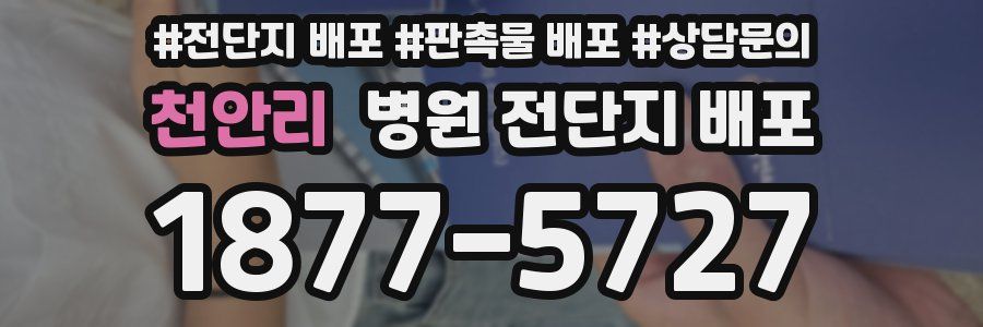 천안리 병원 전단지 배포