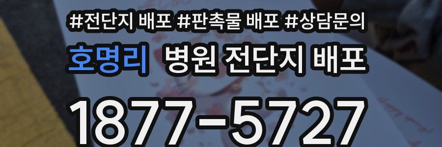 호명리 병원 전단지 배포