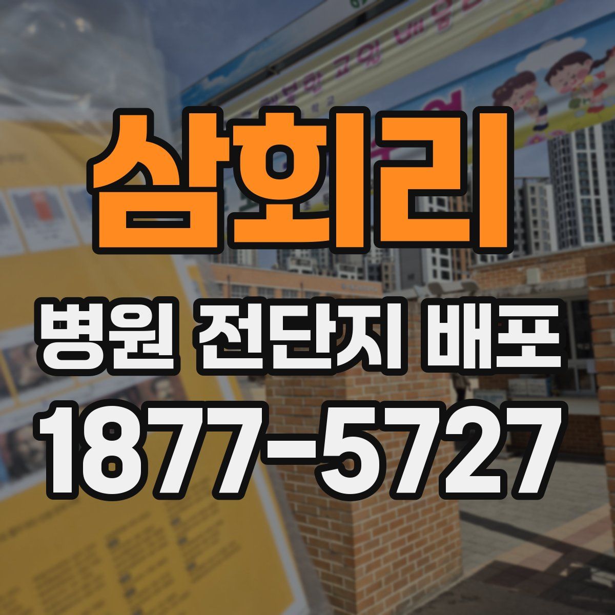 삼회리 병원 전단지 배포