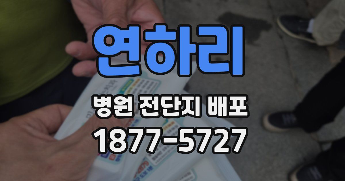 연하리 병원 전단지 배포