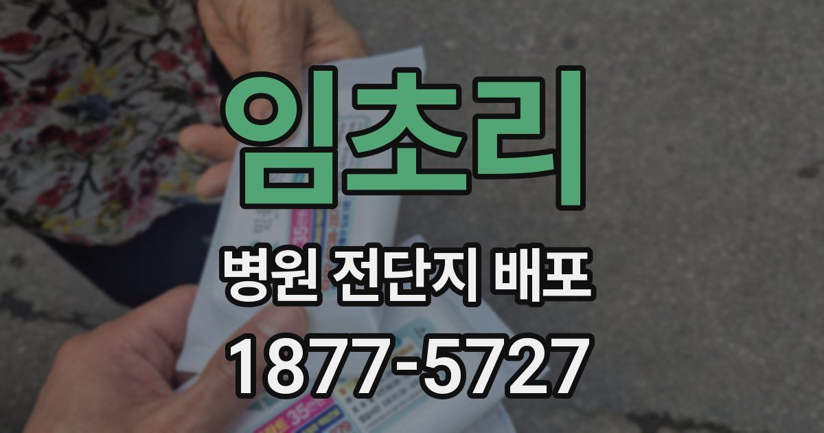 임초리 병원 전단지 배포