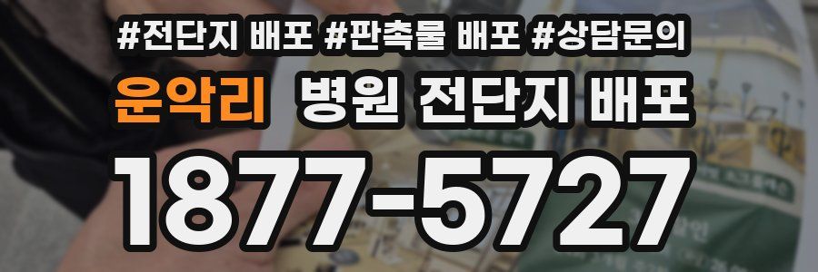 운악리 병원 전단지 배포