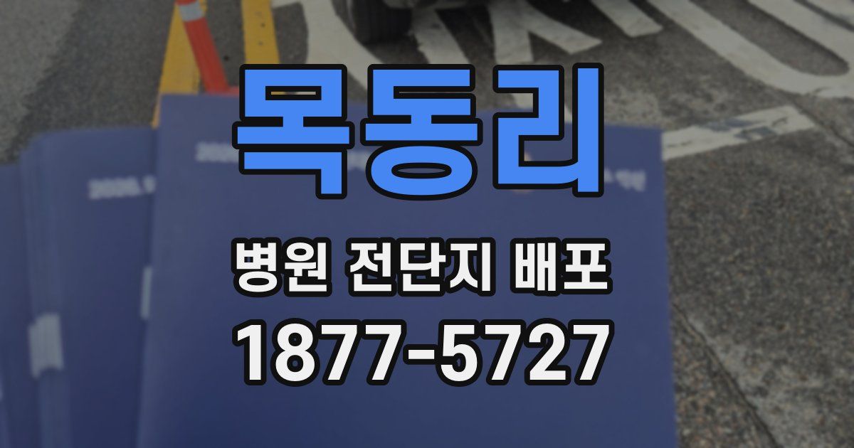 목동리 병원 전단지 배포