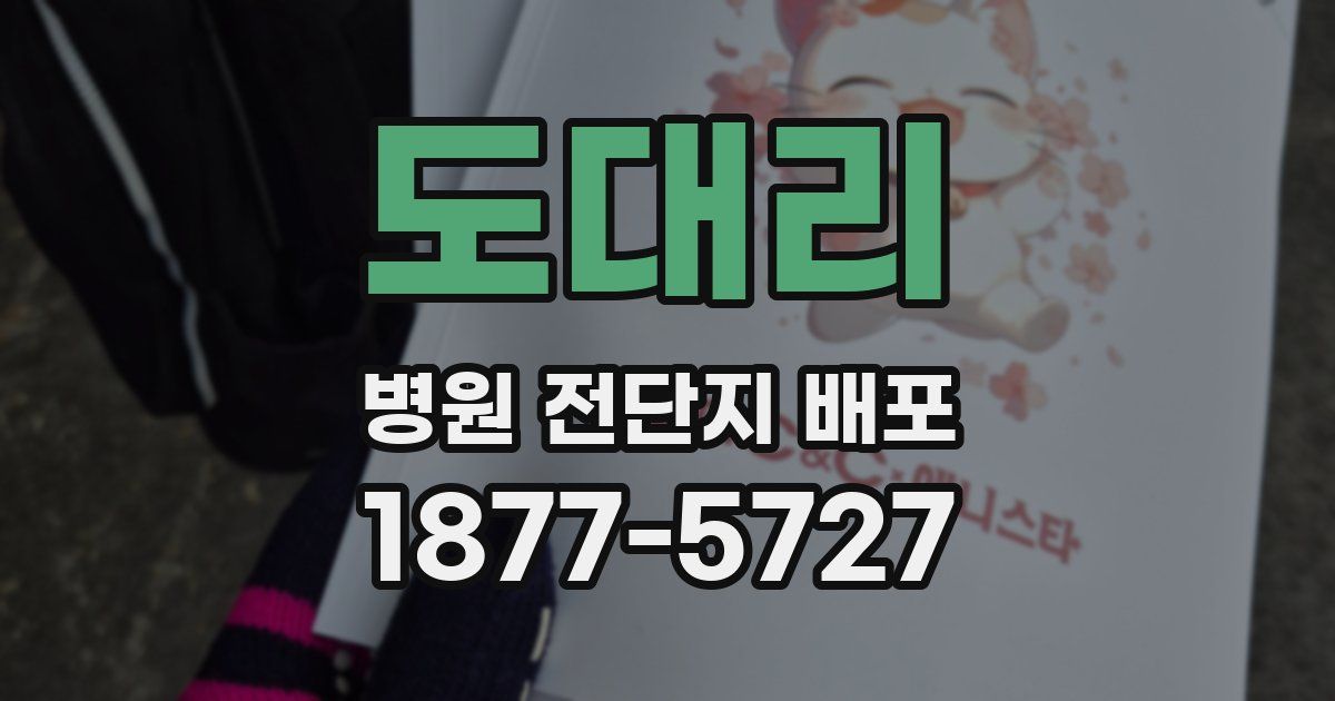 도대리 병원 전단지 배포