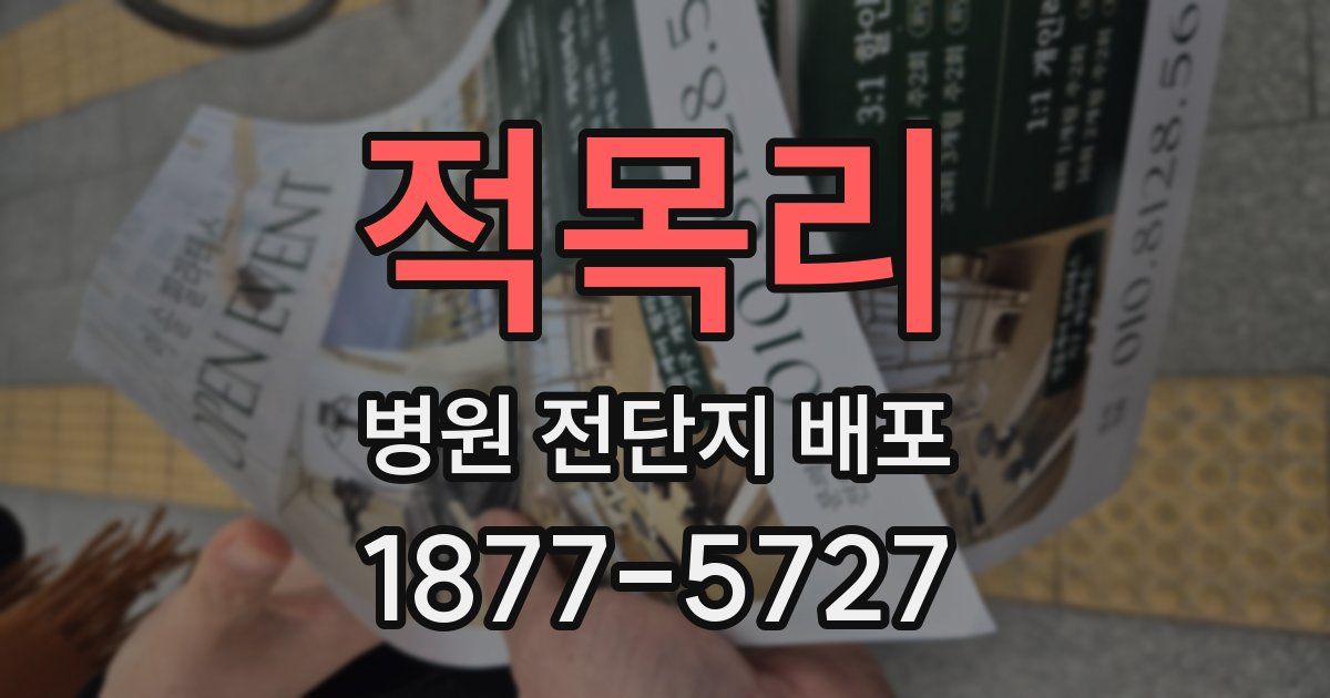 적목리 병원 전단지 배포