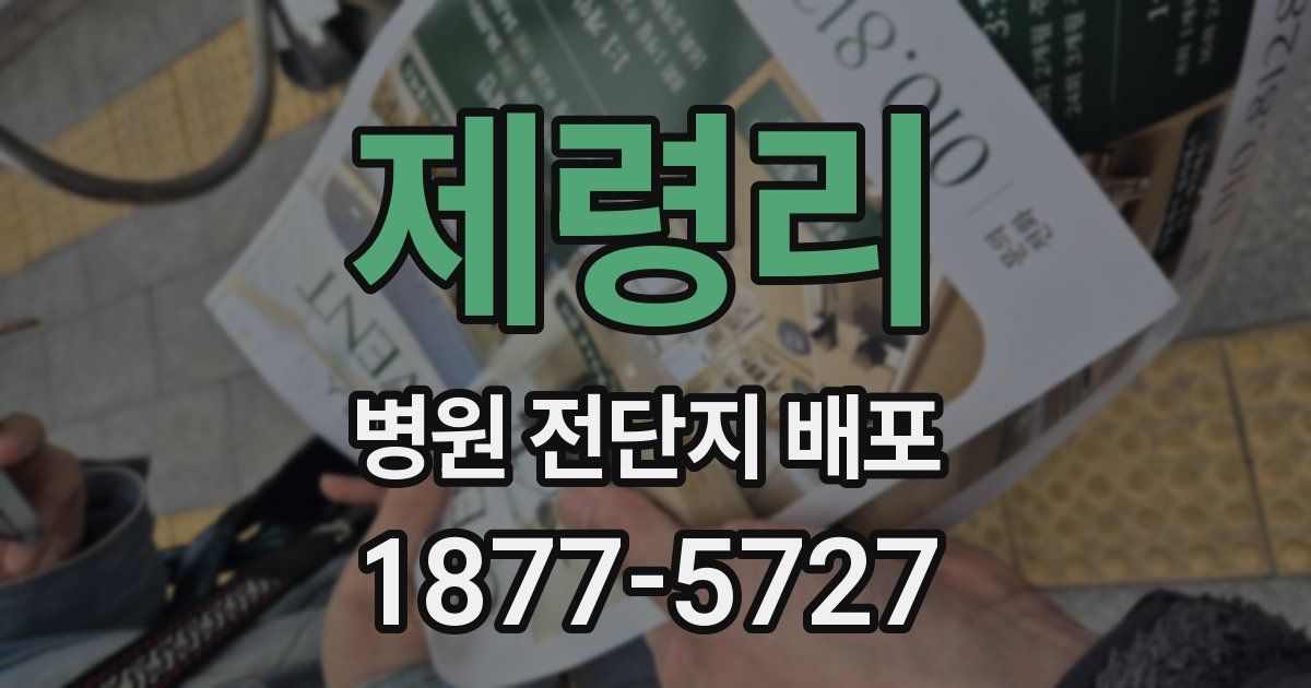 제령리 병원 전단지 배포