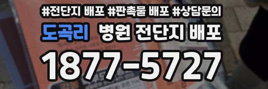 도곡리 병원 전단지 배포
