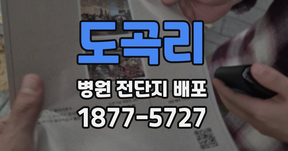 도곡리 병원 전단지 배포