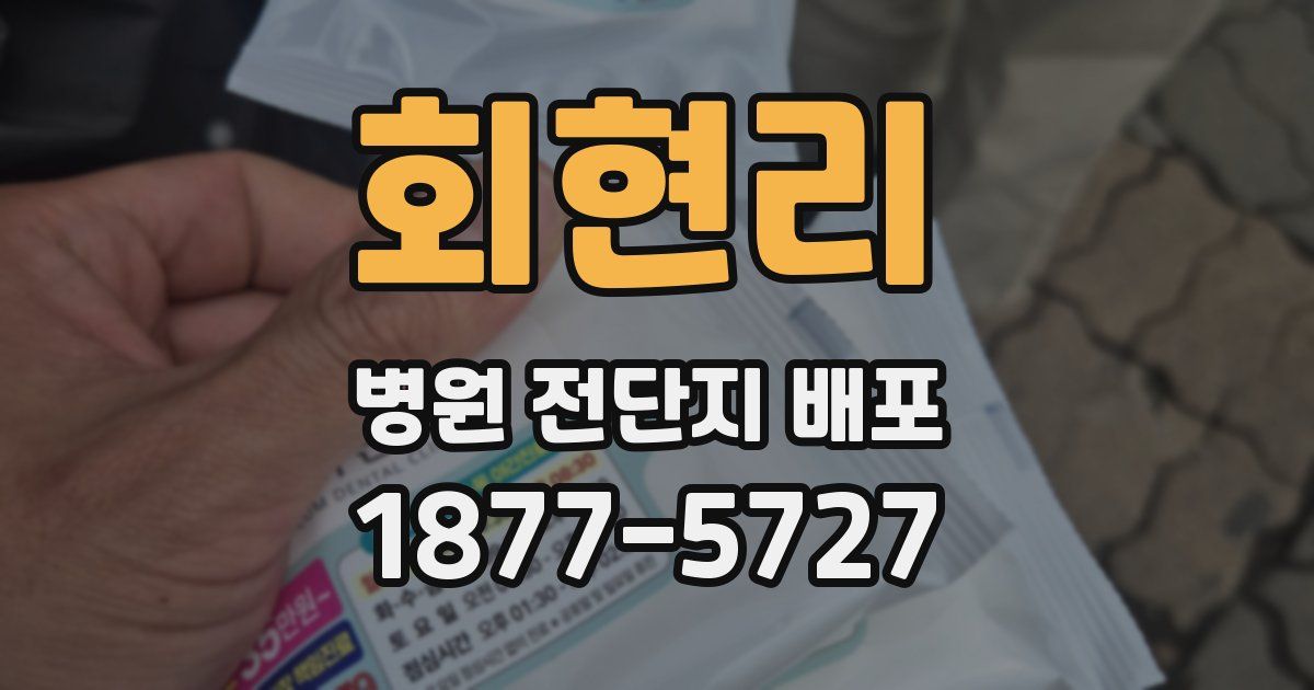 회현리 병원 전단지 배포