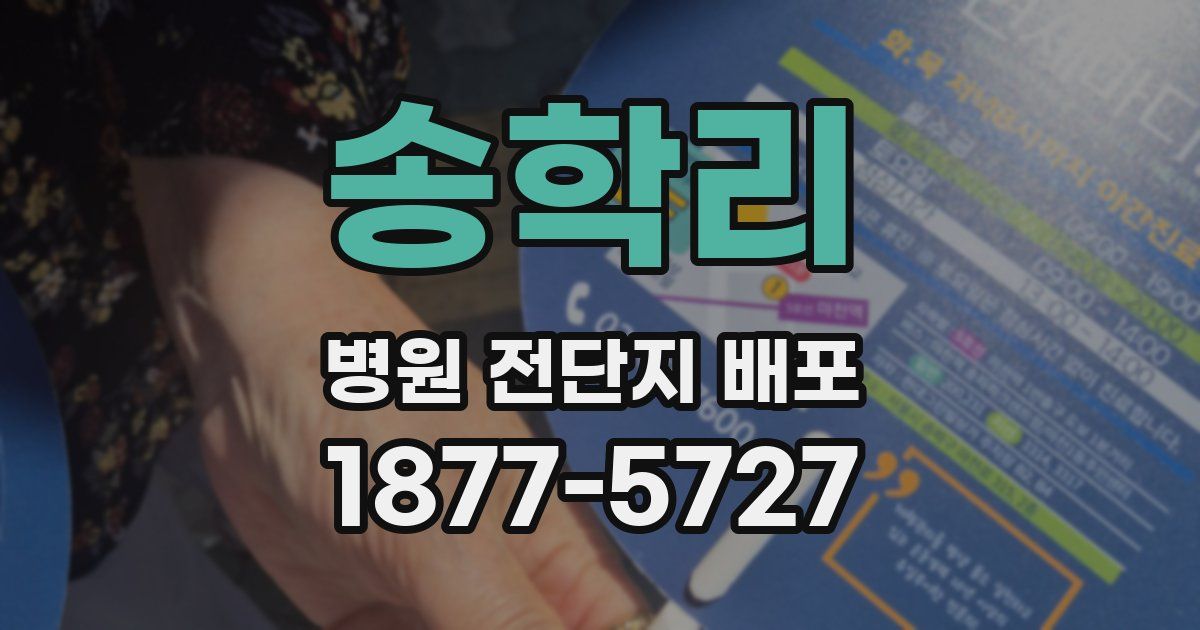 송학리 병원 전단지 배포