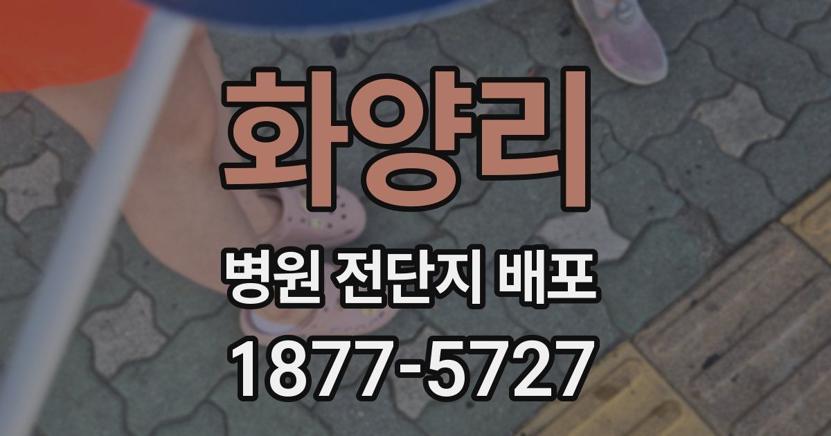 화양리 병원 전단지 배포