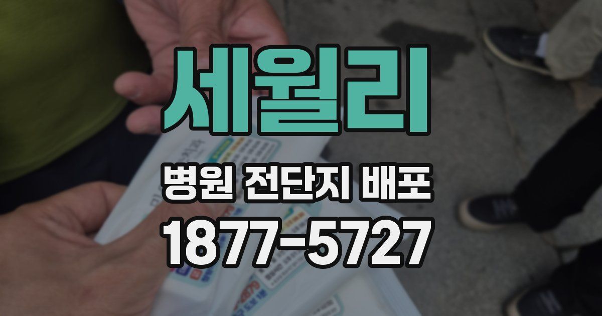 세월리 병원 전단지 배포