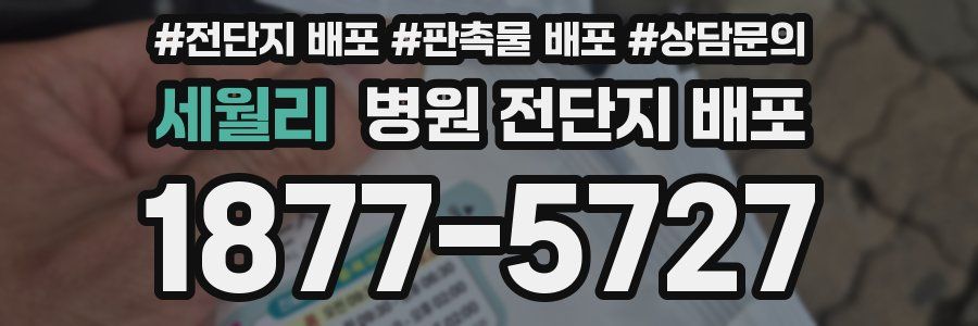 세월리 병원 전단지 배포