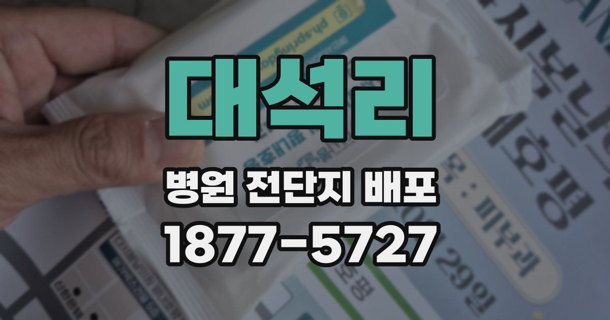 대석리 병원 전단지 배포
