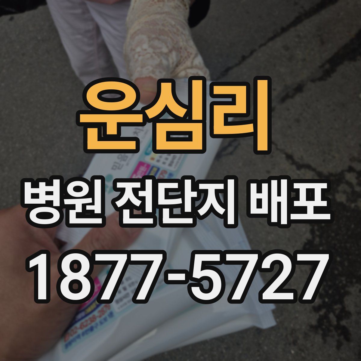 운심리 병원 전단지 배포