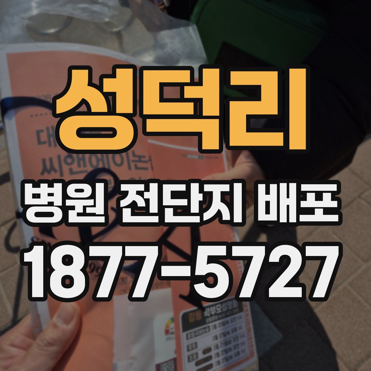 성덕리 병원 전단지 배포
