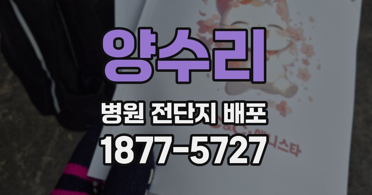 양수리 병원 전단지 배포
