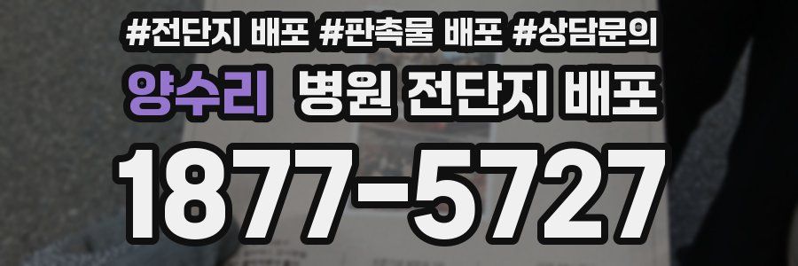 양수리 병원 전단지 배포