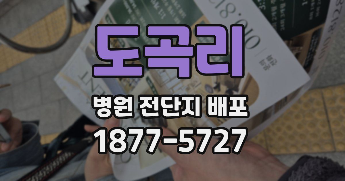 도곡리 병원 전단지 배포