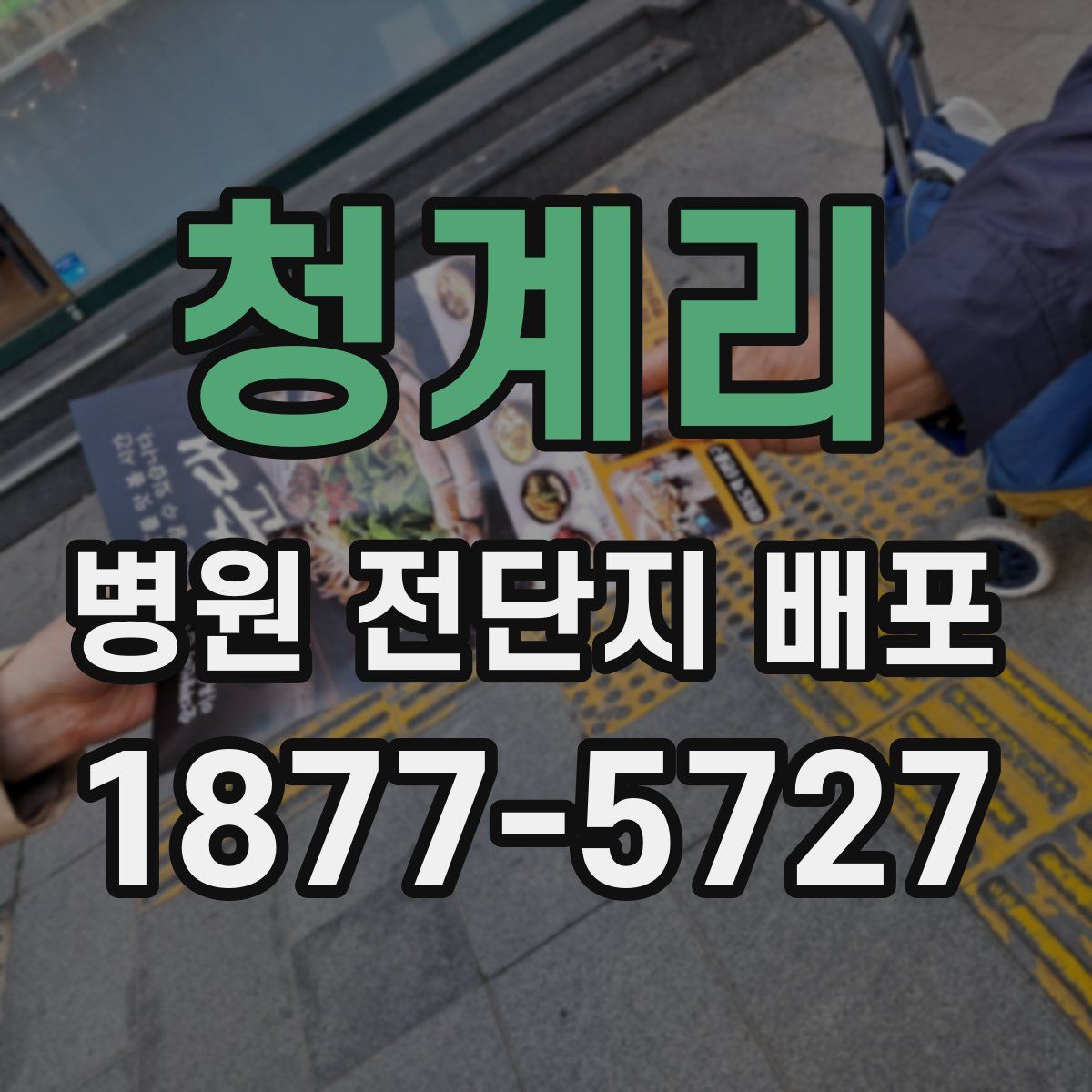 청계리 병원 전단지 배포