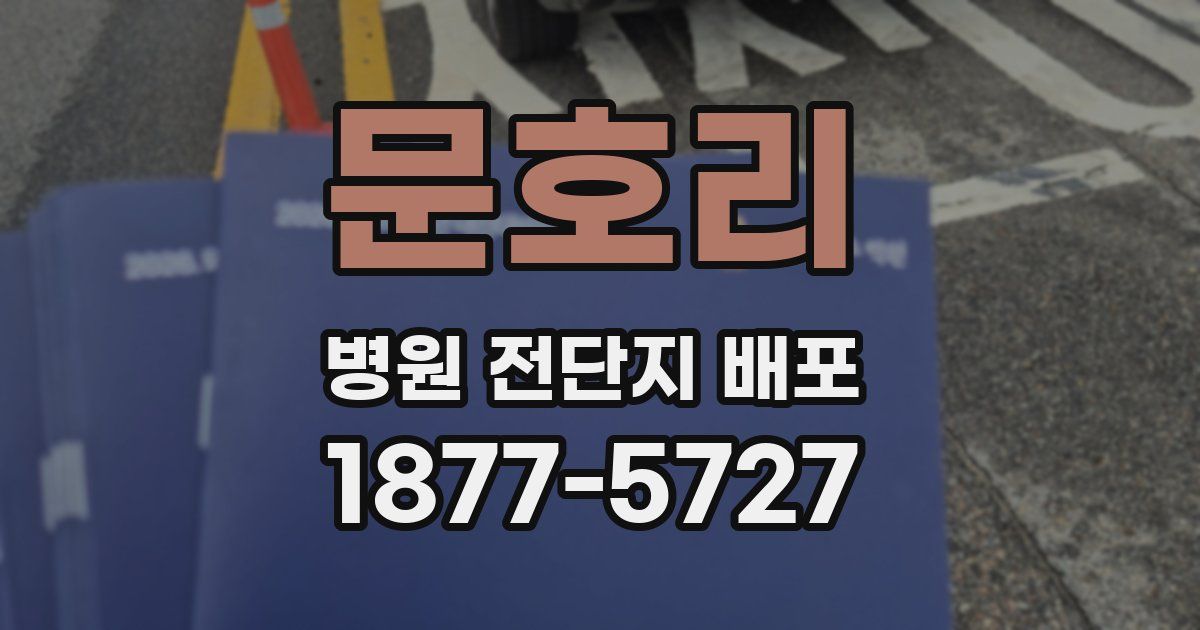 문호리 병원 전단지 배포