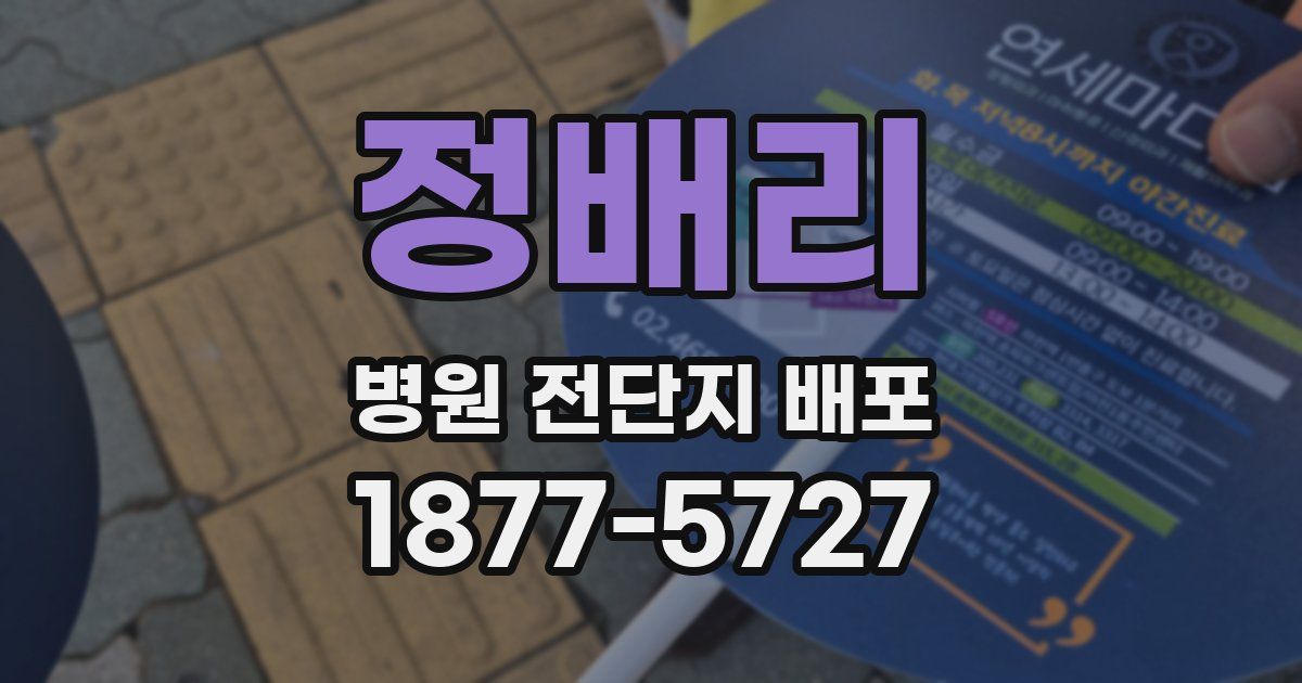 정배리 병원 전단지 배포