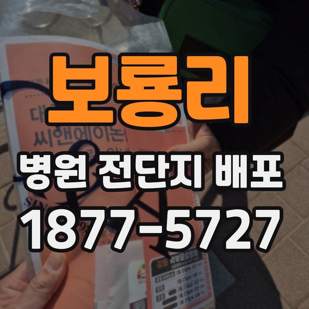 보룡리 병원 전단지 배포