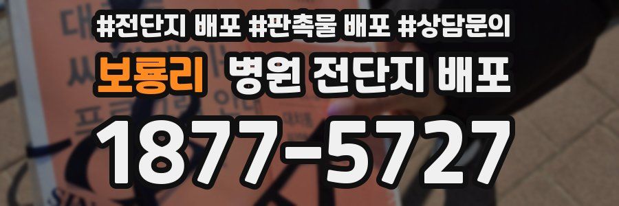보룡리 병원 전단지 배포