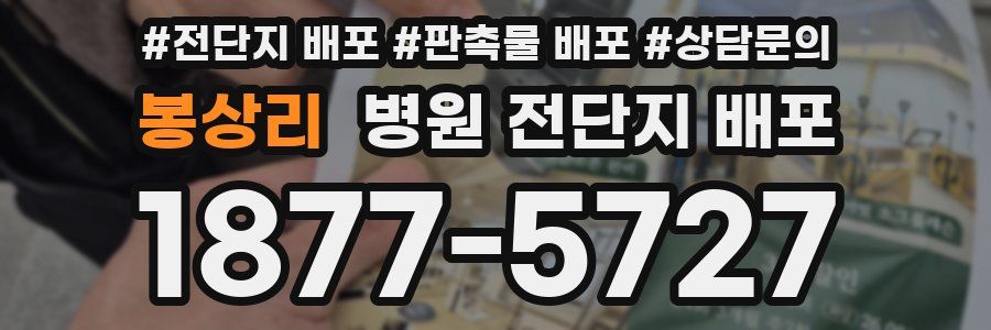 봉상리 병원 전단지 배포
