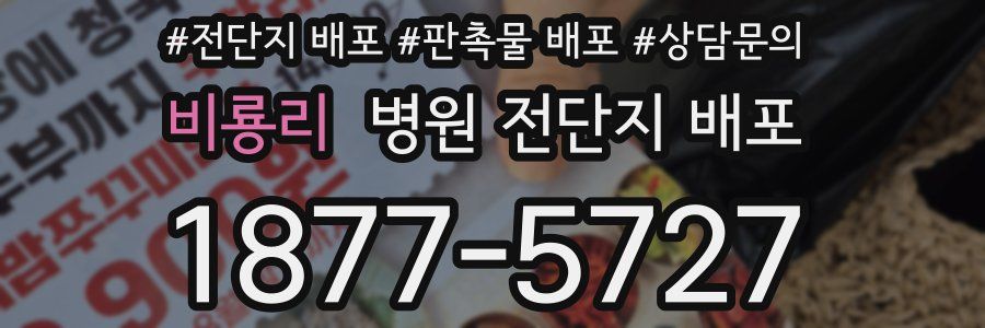 비룡리 병원 전단지 배포