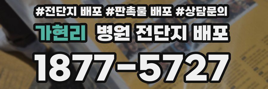 가현리 병원 전단지 배포